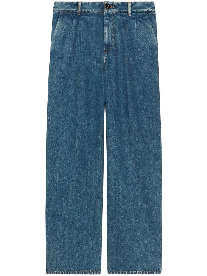 Gucci wide leg-jeans - Blå