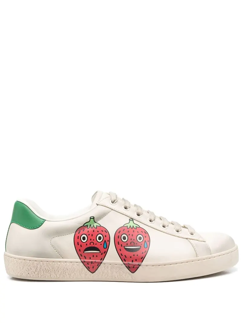 Gucci x Naturvit New Ace sneakers med grafiskt tryck - Neutral