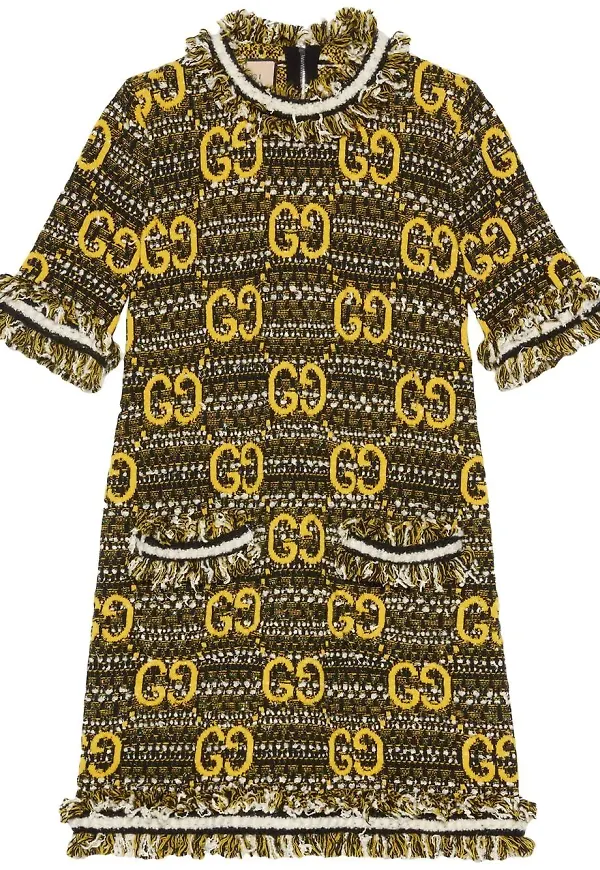 Gucci ylleklänning med monogram - Svart