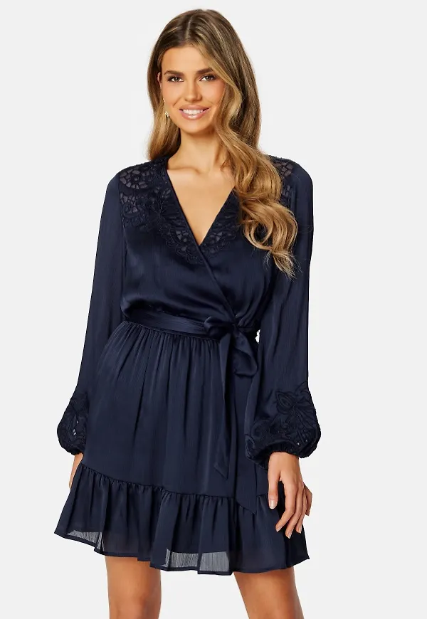 Guess Adora LS Dress G7P1 BLACKENED BLUE XL