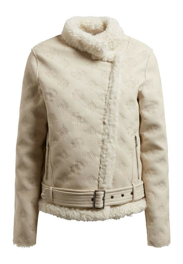 Guess All Over Jacket Beige, Dam