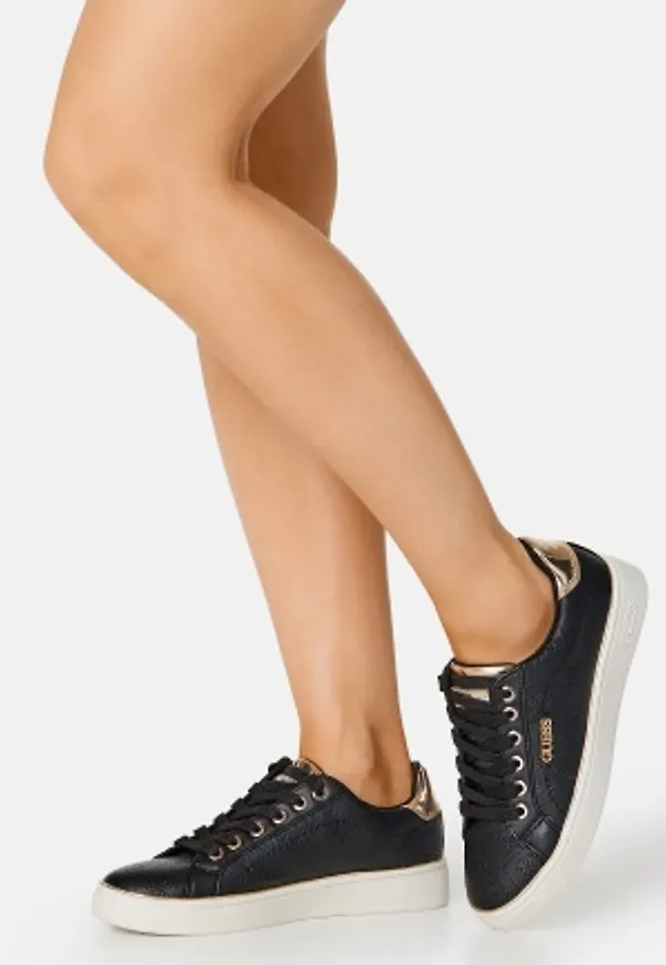 Guess Beckie Leather Sneakers BLACK/BLACK 37
