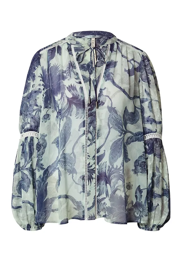 GUESS Blus 'Josette' marinblå / himmelsblå