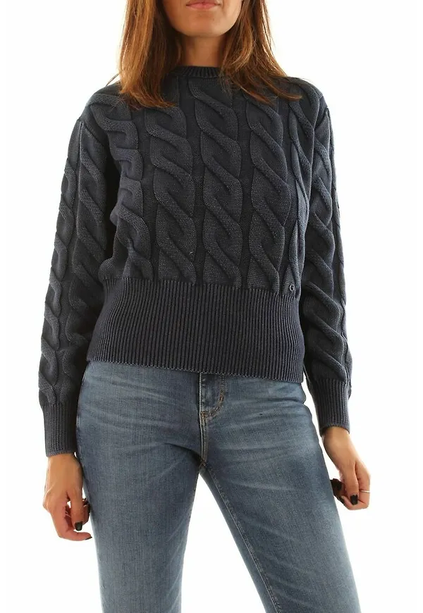 Guess Round-neck Knitwear Blå, Dam