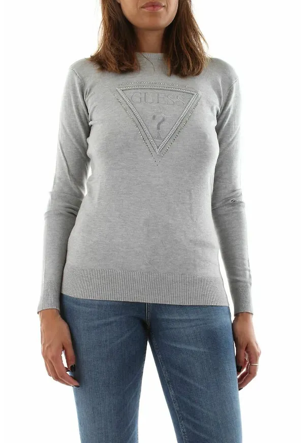 Guess Round-neck Knitwear Grå, Dam