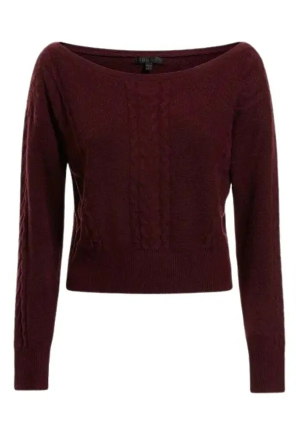 Guess Round-neck Knitwear Röd, Dam