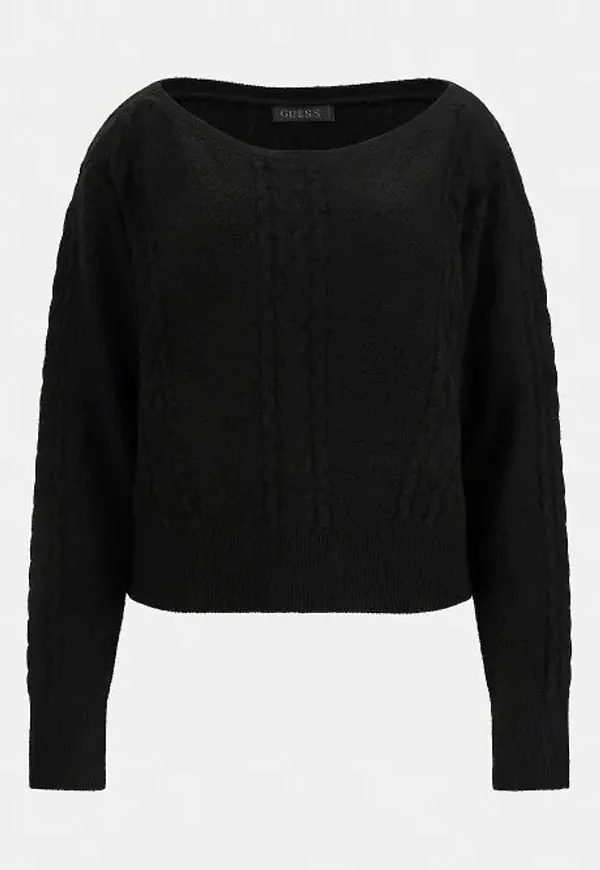 Guess Round-neck Knitwear Svart, Dam