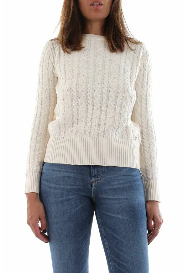 Guess Round-neck Knitwear Vit, Dam