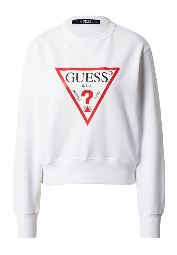 GUESS Sweatshirt röd / svart / vit