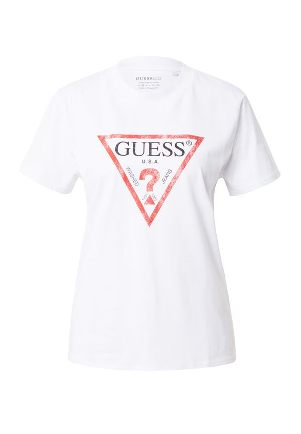 GUESS T-shirt röd / svart / vit