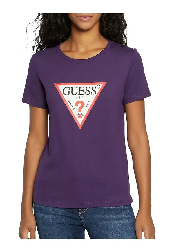 Guess T-Shirts Lila, Dam