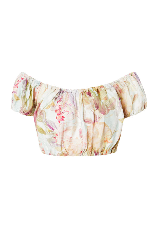 GUESS Topp 'POLINA' ljusblå / mörkgrön / lila / rosé