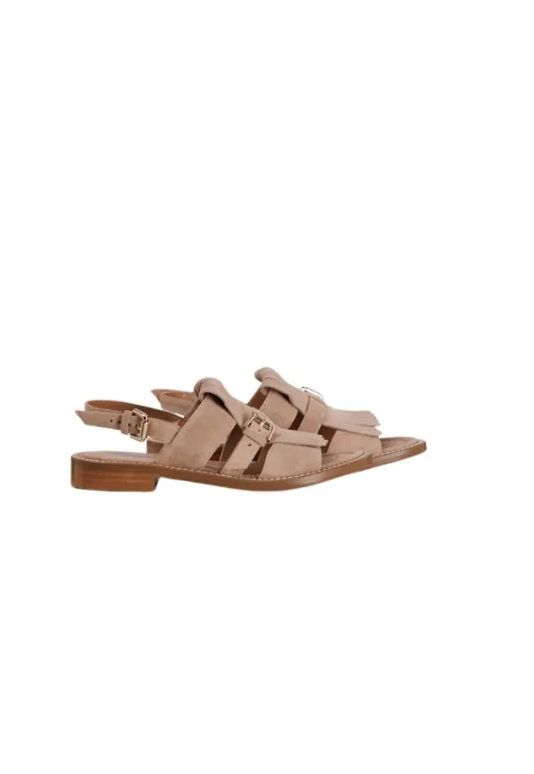 Guglielmo Rotta Flat Sandals Beige, Dam