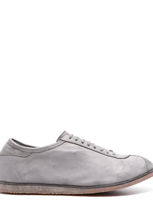 Guidi lädersneakers med snörning - Grå