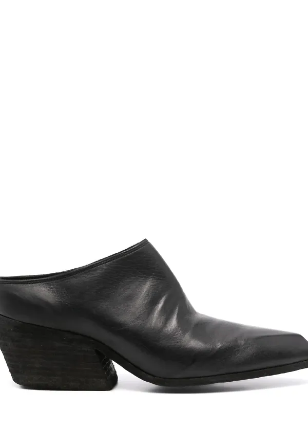 Guidi lädertofflor 65 mm - Svart