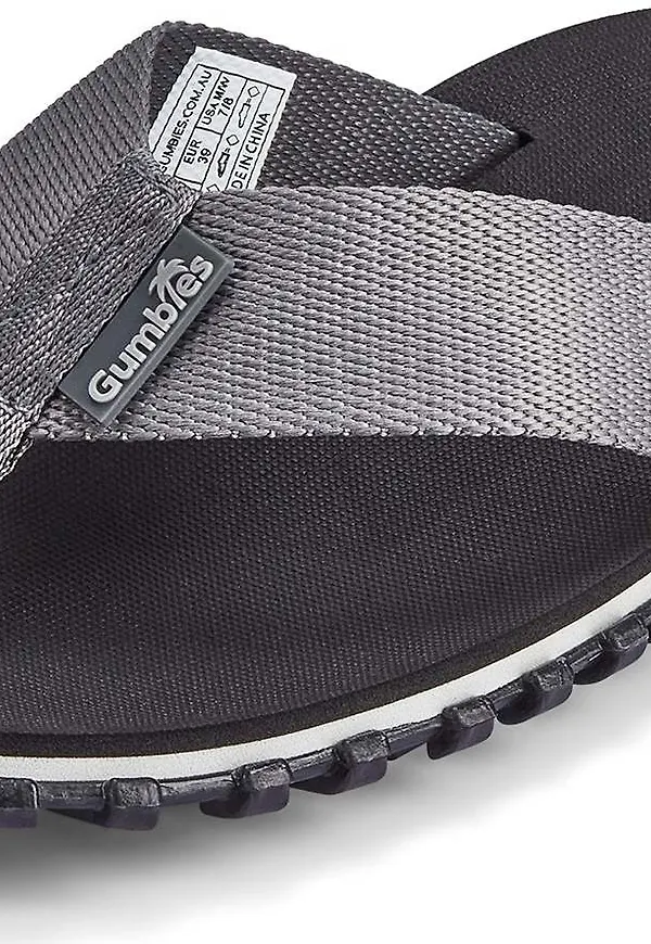 Gumbies Unisex Duckbill Flipflops Black/Grey