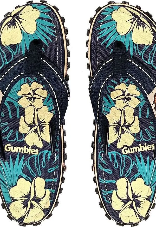 Gumbies Unisex Islander Blue Hibiscus