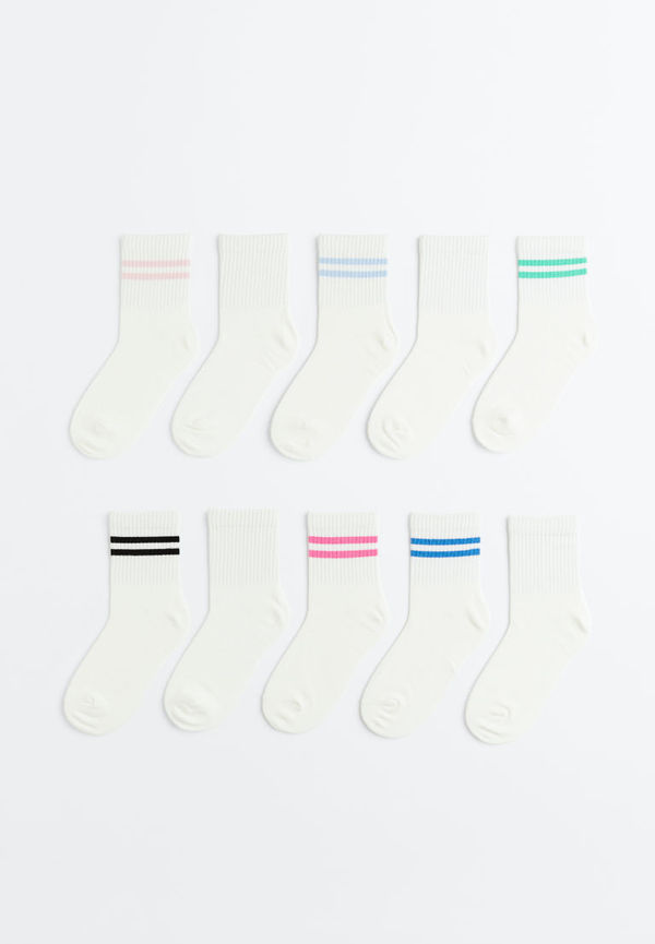 H & M - 10-pack socks - Vit