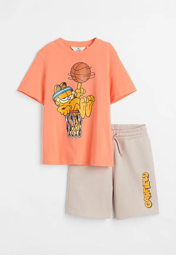 H & M - 2-delat set med tryck - Orange