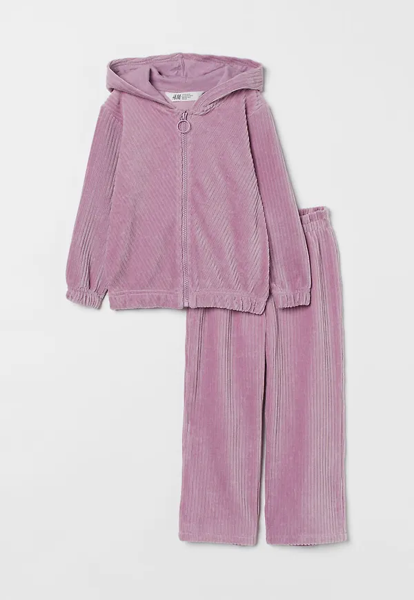 H & M - 2-delat sweatshirtset - Lila