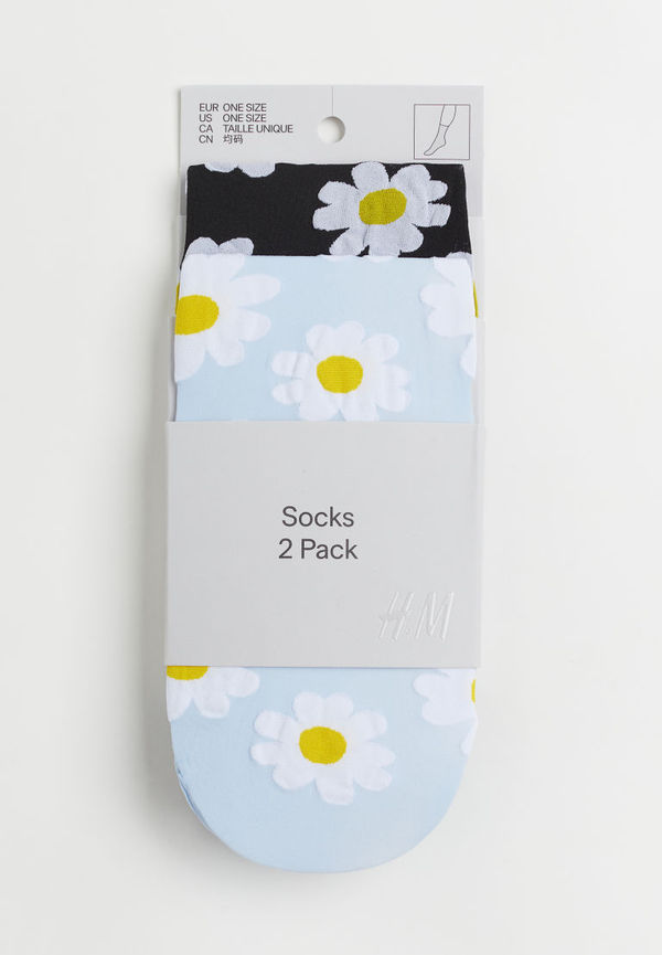 H & M - 2-pack airy socks - Blå