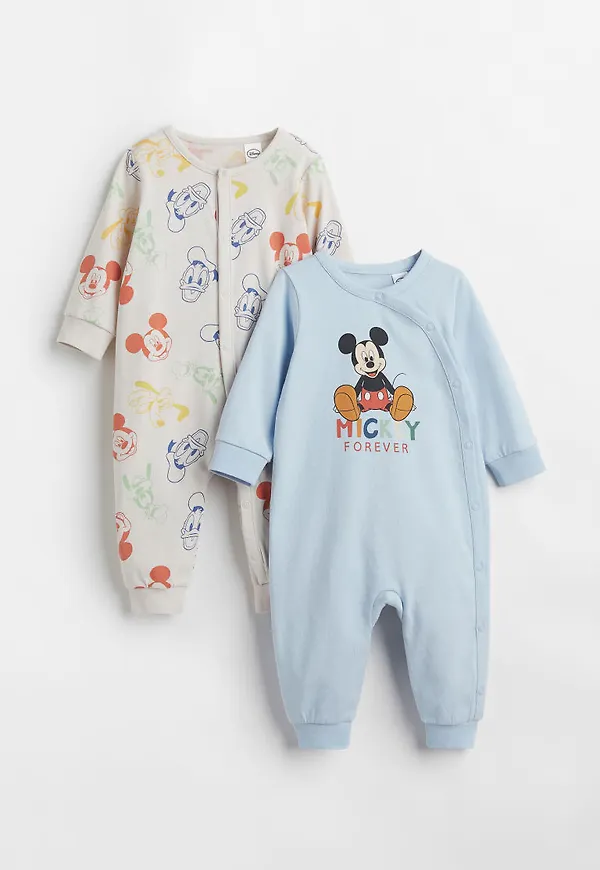 H & M - 2-pack bomullspyjamas - Blå