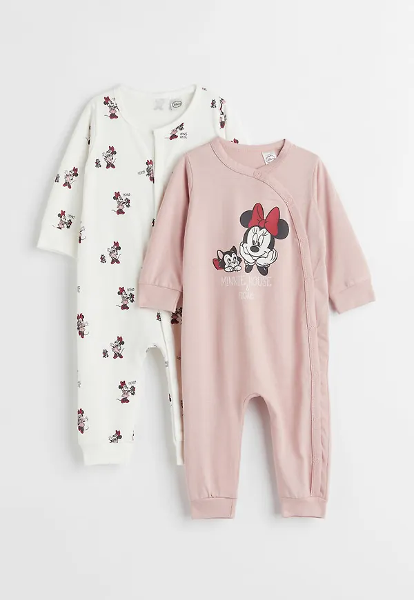 H & M - 2-pack bomullspyjamas - Rosa