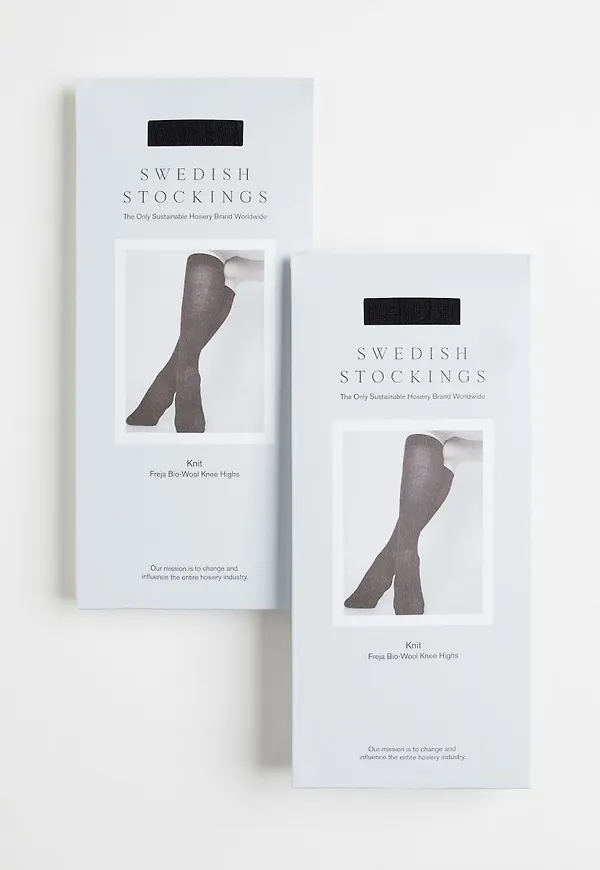 H & M - 2-pack Freja Ekoligisk Ull Knästrumpor - Svart
