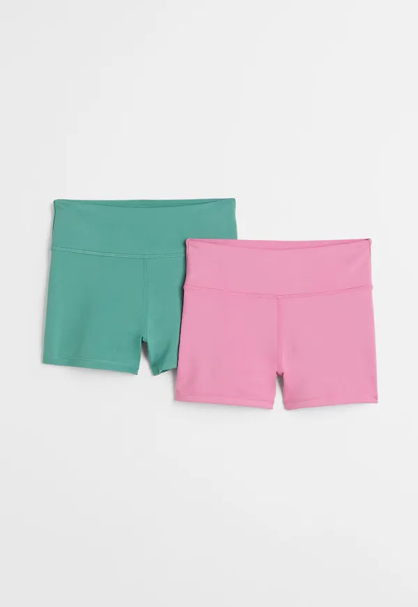 H & M - 2-pack kort cykelbyxa - Grön