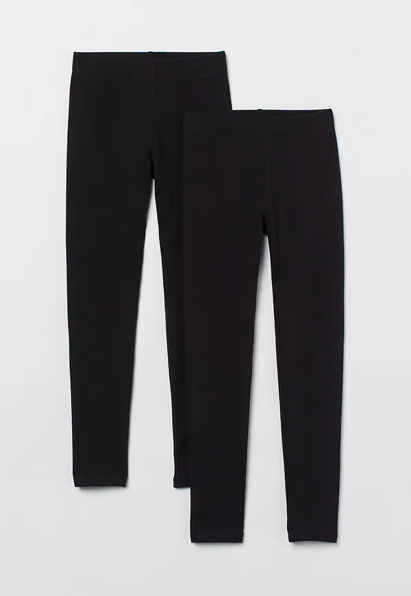 H & M - 2-pack leggings - Svart