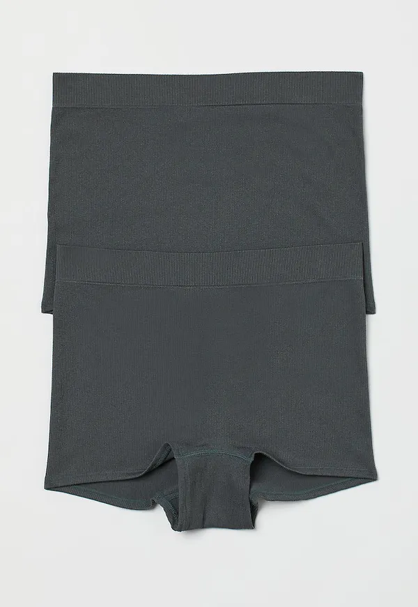 H & M - 2-pack seamless trosa shortie - Grå