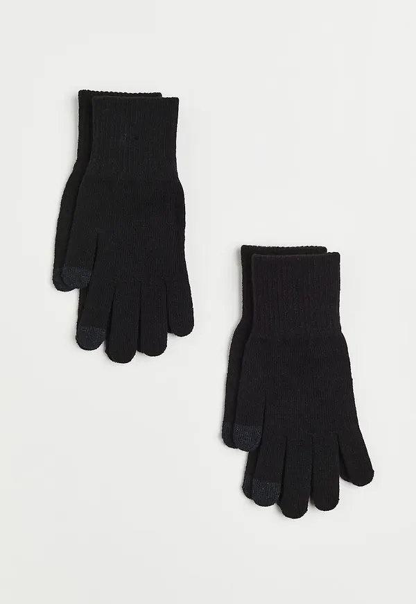 H & M - 2-pack touchscreen-vantar - Svart