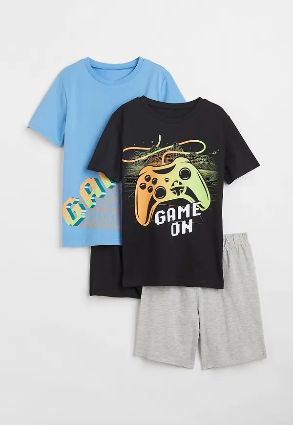 H & M - 2-pack trikåpyjamas - Blå