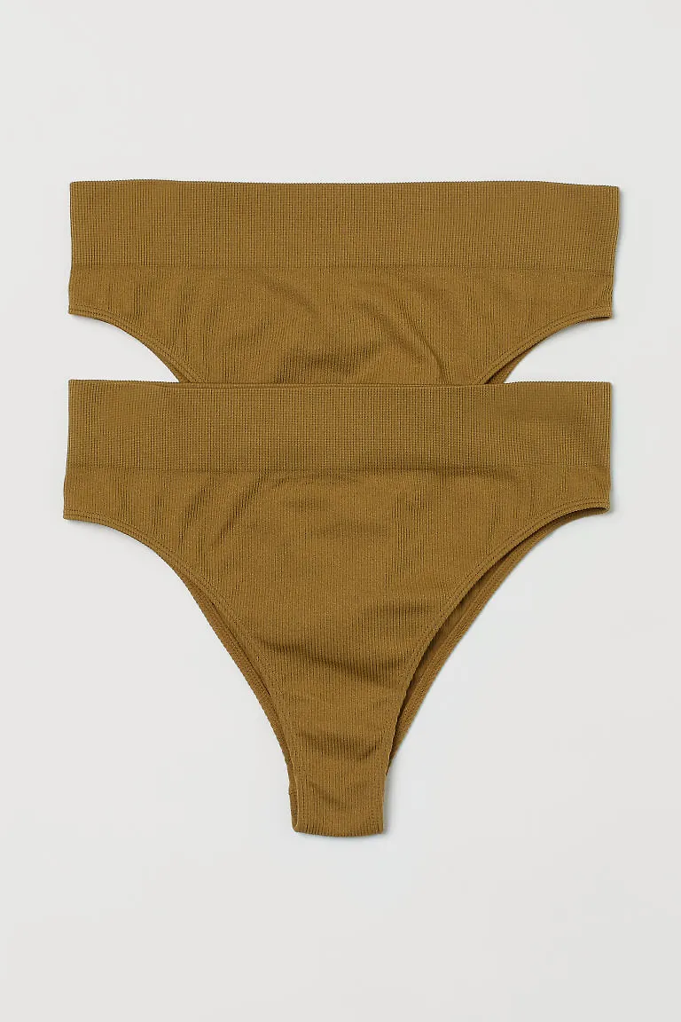 H & M - 2-pack trosa brazilian - Gul