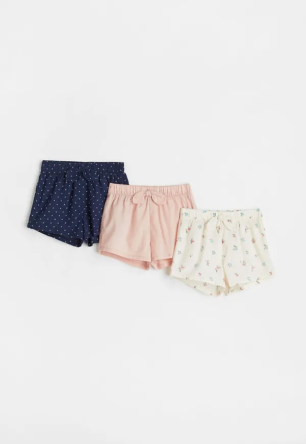H & M - 3-pack shorts i bomull - Blå