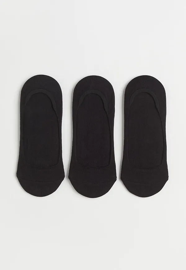 H & M - 3-pack sneakersstrumpor - Svart