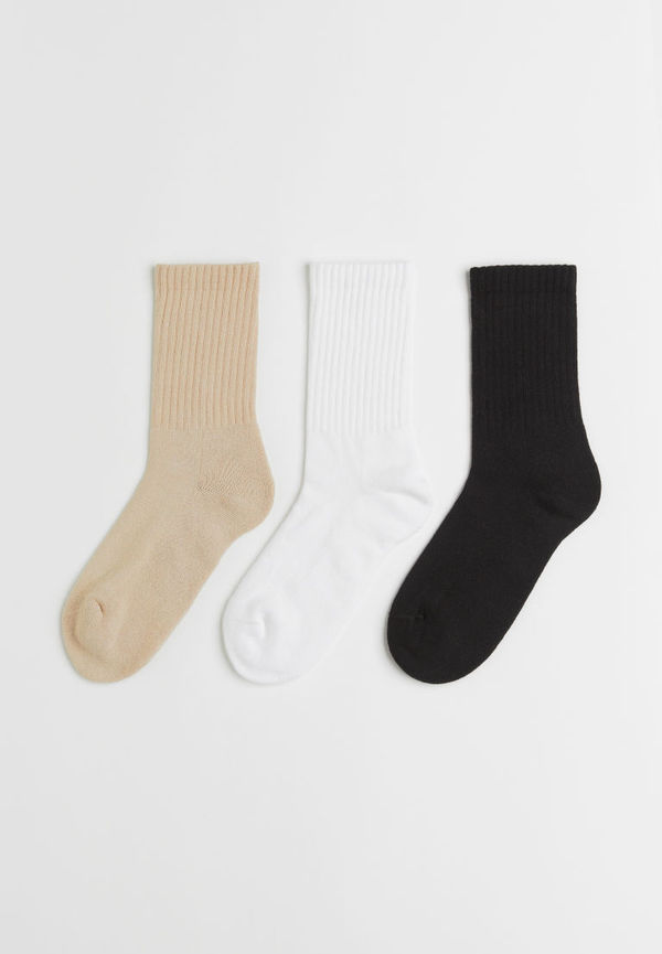 H & M - 3-pack strumpor - Svart