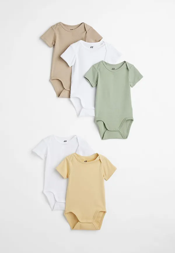 H & M - 5-pack body - Brun