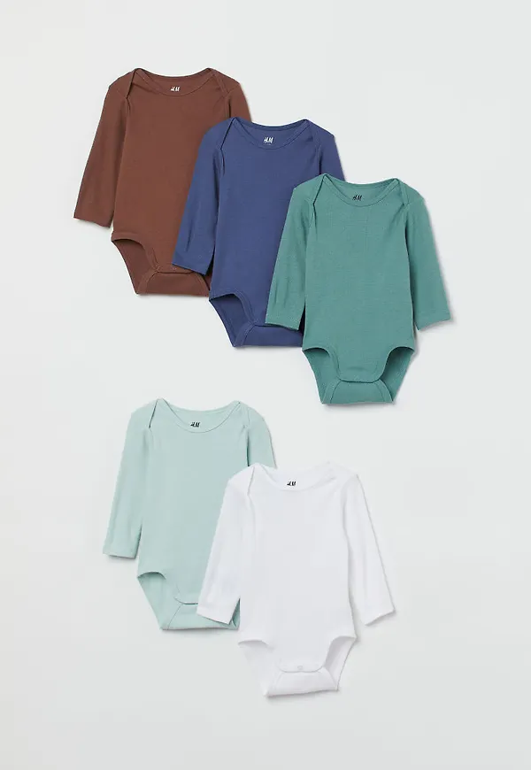 H & M - 5-pack body - Turkos
