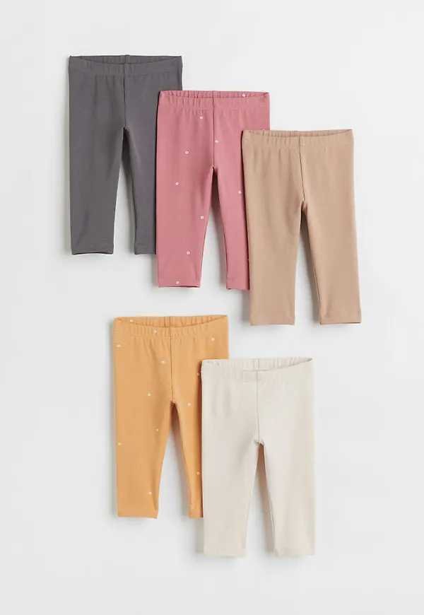 H & M - 5-pack leggings - Beige
