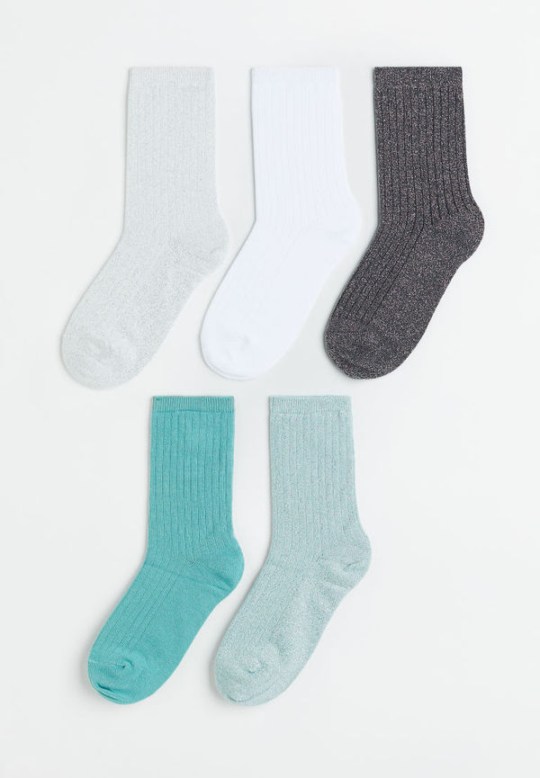 H & M - 5-pack strumpor - Grön