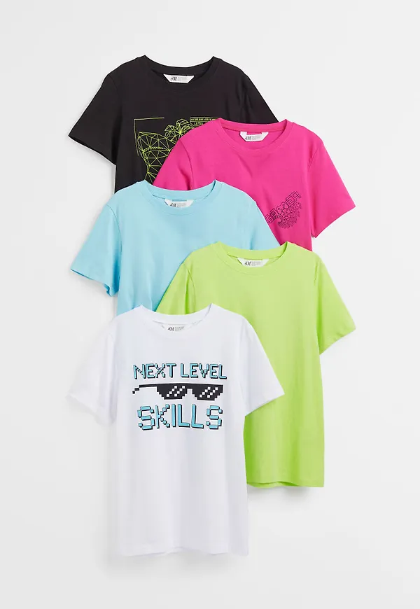 H & M - 5-pack t-shirt - Rosa