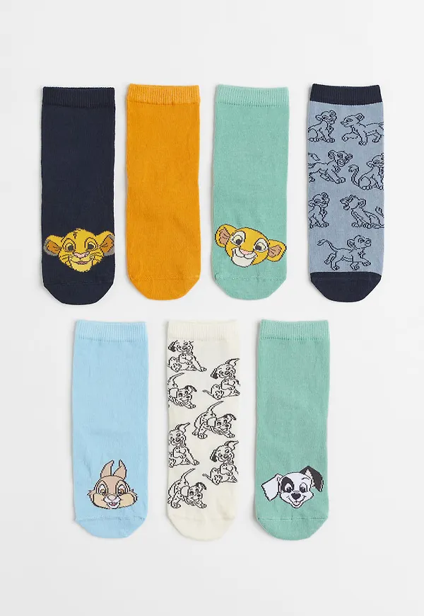 H & M - 7-pack socks - Grön