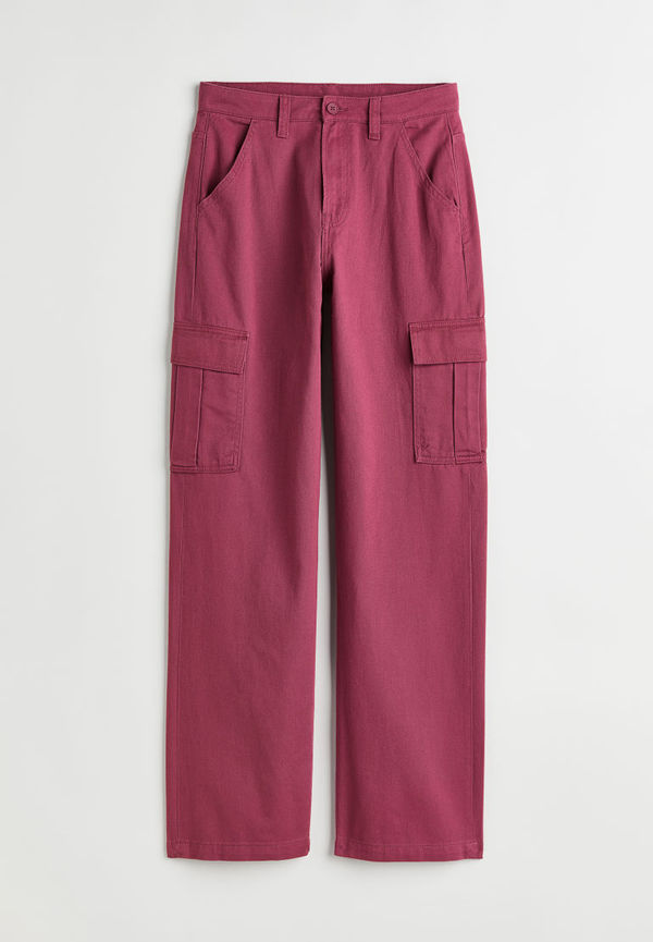 H & M - 90's Baggy High Waist Jeans - Rosa