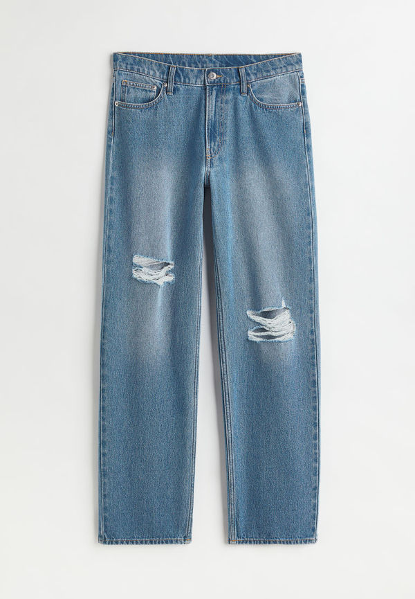 H & M - 90's Baggy Low Jeans - Blå