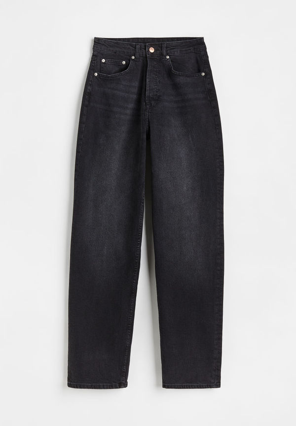 H & M - 90's Straight High Jeans - Grå