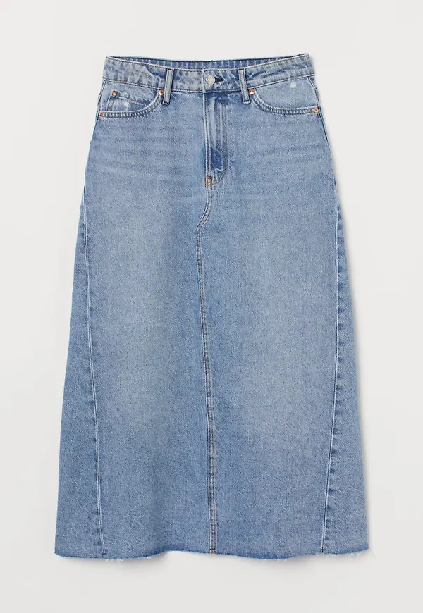 H & M - A-linjeskuren denimkjol - Blå