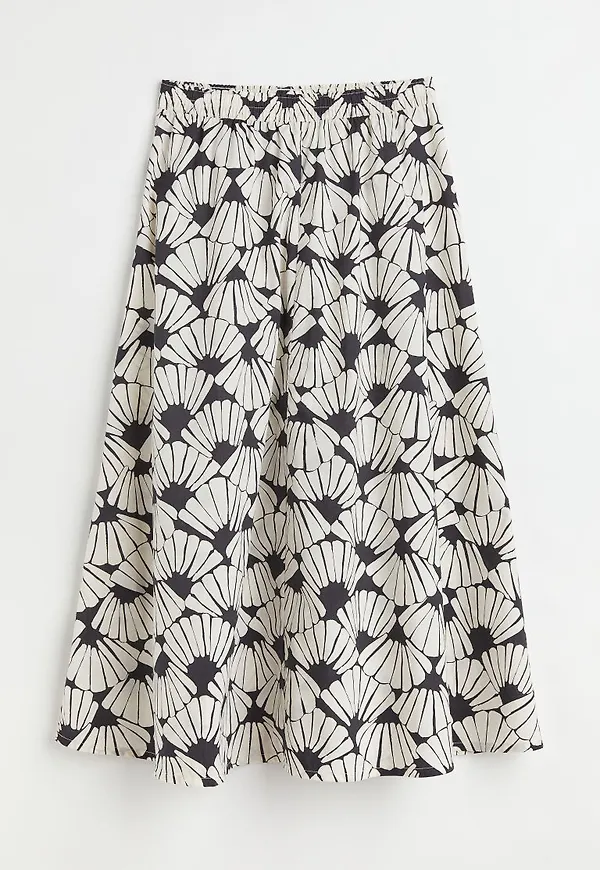 H & M - A-linjeskuren kjol - Beige