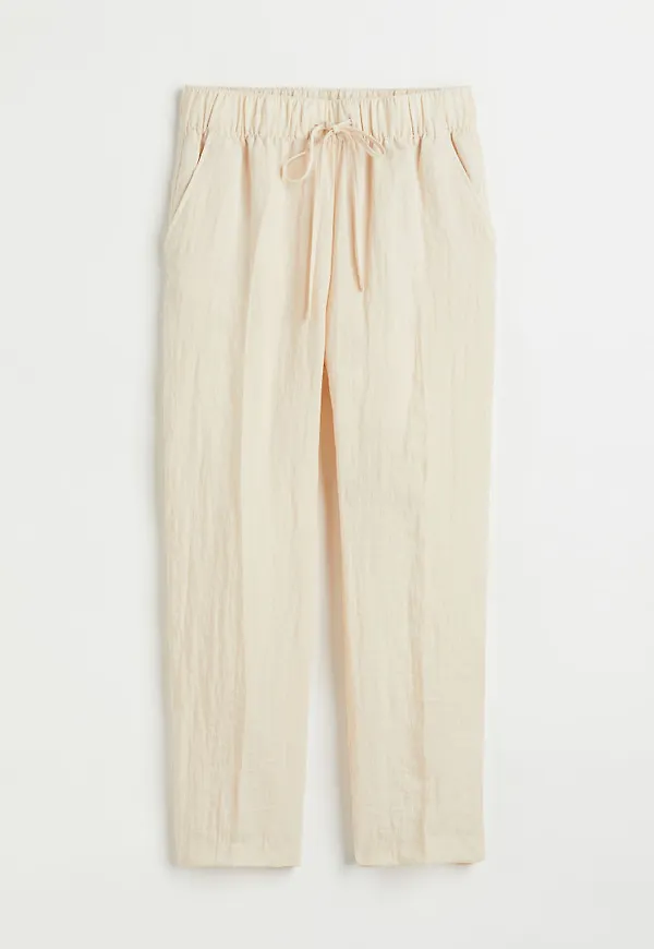 H & M - Ankellång byxa - Vit