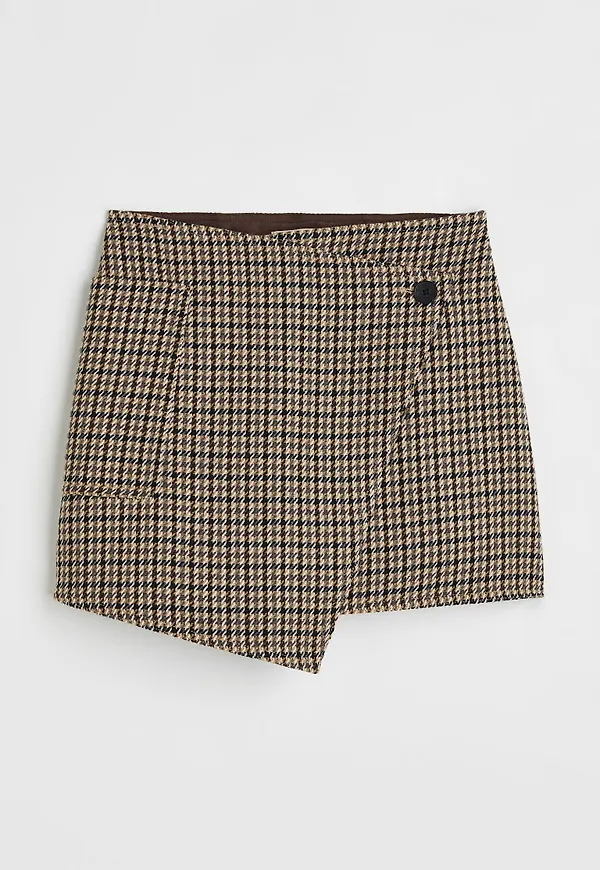 H & M - Asymmetrisk omlottkjol - Brun